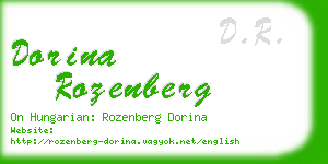 dorina rozenberg business card